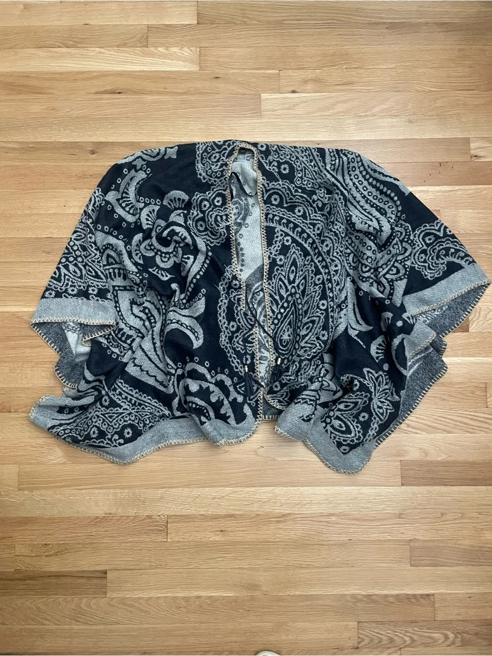 Marc New York Paisley Acrylic Wrap Shawl